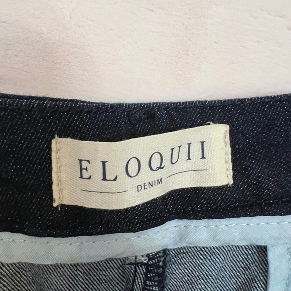 High Rise Wide Leg Denim Pant w/belt - Picture 5 of 7